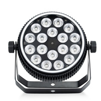 18 projecteurs LED Par avec anneau LED RGBW 4 en 1, contrôle automatique / sonore / DMX / maître-esclave / par points, 6000K, 11 canaux