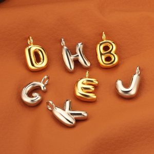 New Trendy Fashionable Custom DIY Gold and <strong>Silver</strong> Plated Initial A-Z Letter Bubble Design Copper <strong>Pendant</strong> for Women and <strong>Men</strong> - Product Image 2