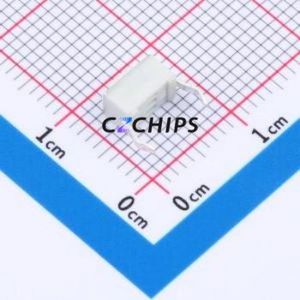 TS02-CBW1EH4.3 Tactile Switch Through hole,6.1x3.5mm Switch Single Pole Single Throw Rectangle Button 1.8N Through Hole - Product Image 2