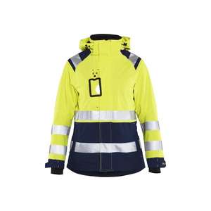 BLAKLADER - 490419873389XXL Chaqueta de concha de alta visibilidad para mujer Amarillo/Azul marino-EAN 7330509505632 ROPA DE TRABAJO DE LA HI-VIS - Product Image 1