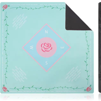 Tapis de jeu de Mahjong pliable personnalisé résistant à l'eau pour 4 joueurs, table de voyage carrée avec support en caoutchouc, néoprène, style américain