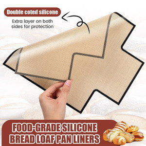 Quick Shipment Reusable <b>Silicone</b> Bread Loaf Pan Liners Food Safe Nonstick <b>Baking</b> Liner <b>Baking</b> Mats for 9.5 X 5 Inch Loaf Pan - Product Image 5