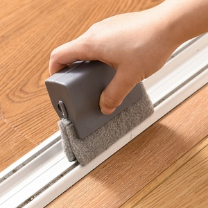 Household Magical Cleaning Slide Tools Floor Gap Trough Ditch Dust Wiper <b>Brushes</b> Cleaning Window Groove Cleaning <b>Brush</b> - Product Image 1