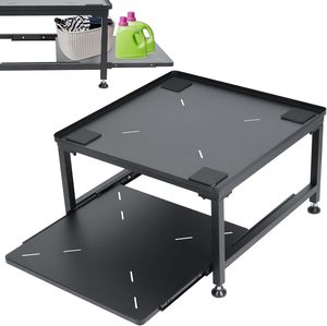 Support de machine à laver en acier robuste avec étagère de rangement, socle pour vêtements, solution pour salle de bain, <span class=keywords><strong>rehausseur</strong></span> de <span class=keywords><strong>linge</strong></span>, base, plateforme, plateau - Product Image 3