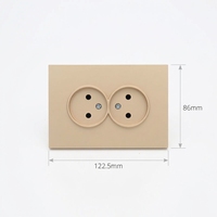 Prise murale russe double standard UE, 2 prises, 16A 250V, double prise ronde, vente en gros d'usine