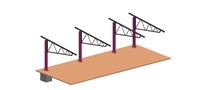 Structure de carport simple personnalisée en acier, au design de type abri, avec auvent solaire pour stationnement de voitures, carports solaires