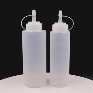 ขวดพลาสติกเปล่าขนาด 8 ออนซ์ 12 ออนซ์ 16 ออนซ์ พร้อมฝาบีบสำหรับซอสมะเขือเทศ ขวดน้ำมันแบบใช้ซ้ำได้ - Product Image 5