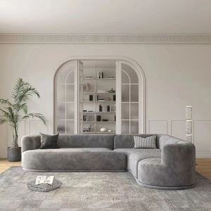 Juego de Bordone creativo moderno italiano, función giratoria, sofá Paradise con tela de fila recta de forma especial para sala de estar - Product Image 3