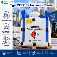 Sac vrac conducteur Type C FIBC 1000kg 1500kg 2000kg Big Bag Jumbo Bag UN1309 en aluminium métallique pour poudre, usage intensif