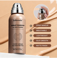Spray de fond de teint à marque privée, longue tenue, imperméable, fini mat, estompe les pores, lissant, hydratant, couvrance totale