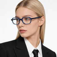 Nuevo Diseño de Moda, Logotipo Personalizado, Gafas Ópticas de Acetato Hechas a Mano, Montura Completa, Ligeras, Unisex, de Lujo