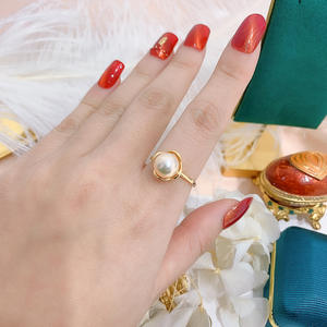 Anillo de Plata S925 para DIY, Soporte Vacío para Corrector, Adorno con Cuentas de 10-12 mm, Anillos de Perlas 10135 - Product Image 3