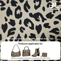 Tissu en cuir PU effet velours imprimé léopard personnalisé pour sacs et bottes courtes pour femmes, idéal pour l'accessoires de mode
