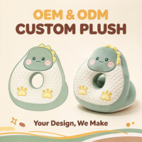 Conception de dessin animé mignonne, forme d'animal en peluche douce, service de personnalisation OEM, oreiller de sieste sans fil, cadeau pour enfants.