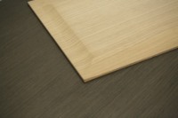 Porte intérieure en bois d'ingénierie OEM, panneau en MDF, placage hickory, porte à feuille plate