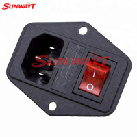 Interrupteur d'alimentation CA SUNWAYT SW-FX3 10A 250V avec fusible pour machines d'arcade, grue à pinces et consoles de jeux à pousse-pièces
