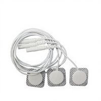 Électrode ECG à 3 fils jetable de haute qualité pour nouveau-né, électrode ECG pédiatrique pré-câblée