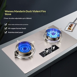 Estufa de <span class=keywords><strong>Gas</strong></span> de Acero Inoxidable de Alta Potencia con Encendido Electrónico por Pulsos, Doble Quemador, Temporizador Inteligente, para Instalación Empotrada o de Sobremesa - Product Image 5