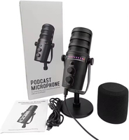Microphone à condensateur réglable avec suppression du bruit, USB Type C, cardioïde, en alliage d'aluminium, pour enregistrement de jeux en direct