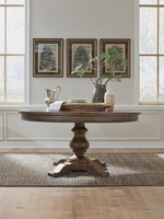 Ensemble de table et de chaises de salle à manger rondes en bois de bouleau massif de style campagnard américain, meubles de salle à manger multifonctionnels complets pour la maison