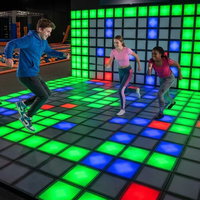 Baldosas LED Interactivas Comerciales para Juegos de Suelo, Tipo Cuadrícula, para Equipamiento de Parques de Atracciones