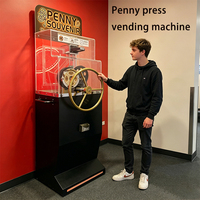 Machine à presser les pièces de monnaie sans électricité, machine à embosser les pièces, OEM ODM, logo personnalisé, équipement de parc d'attractions, sans alimentation électrique