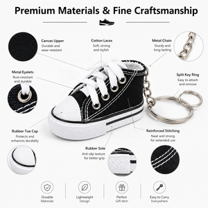 Llavero de zapatilla de lona miniatura con logo personalizado, llavero de zapato realista para promoción de marcas deportivas, regalo de graduación, venta al por mayor - Product Image 4