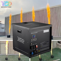 WEDOSTAGE 350W IPX3 Machine à flammes étanche en aluminium avec contrôle DMX, portée 8-10M, pour DJ, concerts et feux d'artifice en extérieur