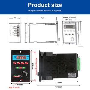 Controlador de Velocidad de Motor Digital Multifunción con Pantalla Digital y Control MCU UX-52 de 400W, AC220V, Regulador de Precisión, Avance y Retroceso, 50/60hz - Product Image 3