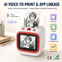 Imprimante thermique portable à commande vocale IA pour images, dessins d'enfants, coloriages, notes d'étude – Imprimante robotique intelligente IA sans encre à commande vocale