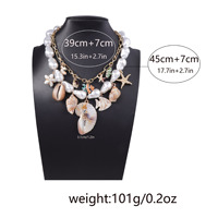 Ensemble de colliers à pendentif en coquille de conque en alliage de céramique imitation baroque pour femmes pour fêtes, fiançailles et anniversaires