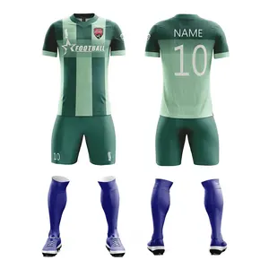 Luson Soccer Jersey Set New Product Launch Uniform Football Embroidery Green Uniform Design Men's Soccer Jersey
