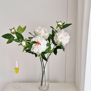 Wholesale Realistic Single Stem 2-Heads 70cm Artificial Peony Purple <b>Silk</b> <b>Flower</b> for Floral Arrangement Home Wedding Decoration - Product Image 2