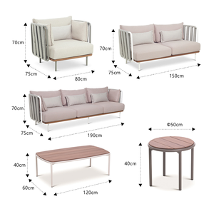 Canapé d'extérieur moderne et luxueux, imperméable, adapté aux balcons, patios et piscines, ensemble de canapés pour hôtel et <span class=keywords><strong>salon</strong></span> de <span class=keywords><strong>jardin</strong></span>. - Product Image 1