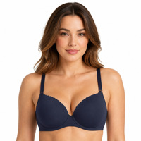 Soutien-gorge push-up pour femme avec armatures, bonnet 3/4, soutien-gorge T-shirt, bretelles réglables, couleur unie, lingerie quotidienne, vente en gros ODM, 6 couleurs