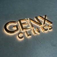 Enseigne murale ZLL 2026 en lettres 3D, enseigne lumineuse LED personnalisée, logo d'entreprise rétroéclairé