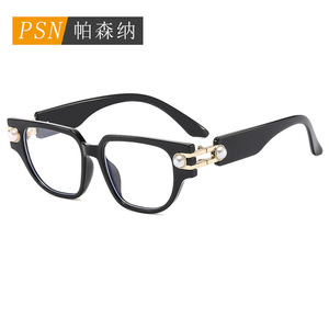 Psn Cat Eye <b>Eyeglasses</b> <b>Frames</b> W68243 Anti Blue Light Women Full Rim Solid Pattern Lightweight Optical Glasses - Product Image 2