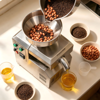 Mini-presse à huile domestique pour graines de citrouille, graines de tournesol, noix, arachides, graines de sésame, amandes, noix de Grenoble – Pressage à froid et à chaud