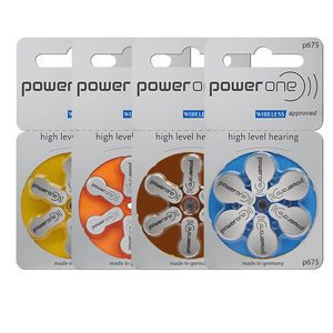Pile pour appareil auditif Allemagne Power One Zinc Air Button Pile P10 13 312 <span class=keywords><strong>Implant</strong></span> cochléaire Plus Size Mercury Free Germany Power <span class=keywords><strong>Hearing</strong></span> - Product Image 2