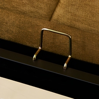 Lit Double Moderne de Luxe Rembourré, Taille Queen/King, Extensible, avec Massage et Rangement, Tissu Velours Doux, Cadre en Bois Écologique