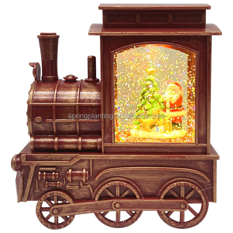 ตกแต่งคริสต์มาสรถไฟขนาดเล็ก