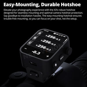 Déclencheur <span class=keywords><strong>Flash</strong></span> Sans Fil Godox X3 TTL <span class=keywords><strong>HSS</strong></span> 2.4G avec Écran Tactile OLED et Charge Rapide pour Fujifilm - Product Image 3