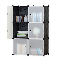Étagère de rangement moderne et minimaliste pour chambres, unités de location et dortoirs ; étagères en panneaux de plastique assemblées