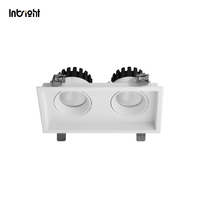 Spot encastré réglable à double tête 10W 15W 25W 2x10W 2x15W 3x10W 3x15W COB LED Grille Multiple Downlight