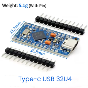 บอร์ดพัฒนาโปรแกรม Stock New Pro Micro ATMEGA32U4 5V 16M พร้อมพอร์ต USB สำหรับอัปเดตโปรแกรม และอินเทอร์เฟซ Type-C Mini Micro USB - Product Image 2