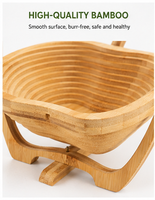 Plateau à fruits pliable en bambou, design créatif et écologique, style minimaliste moderne, pour table à thé domestique et rangement de salon