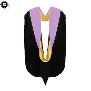 Capas de Graduación de <span class=keywords><strong>Doctorado</strong></span> de Alta Calidad Personalizadas de Fábrica OEM con Terciopelo de Lujo, Venta al por Mayor - Product Image 2
