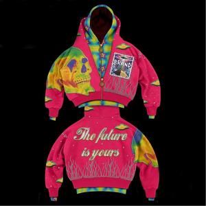 קפוצ'ון כפול שכבות בסגנון רטרו, מבד טרי 100% כותנה, בעיצוב יוקרתי בהתאמה אישית - אפליקציה, אבני חן, רקמה ועבודות הדפסת משי - Product Image 5