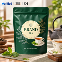 Großhandel Direktvertrieb Kundenspezifische Plastiktüten mit Logo Feuchtigkeitsbeständig mit Reißverschluss für Kommerzielle Tee- und Snackverpackungen