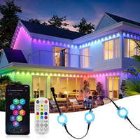 Vente flash - Éclairage LED permanent pour extérieur DC12v, étanche IP67, RGB RGBW, 3 LED, 30 mm, décoration de Noël, lumière LED point pixel